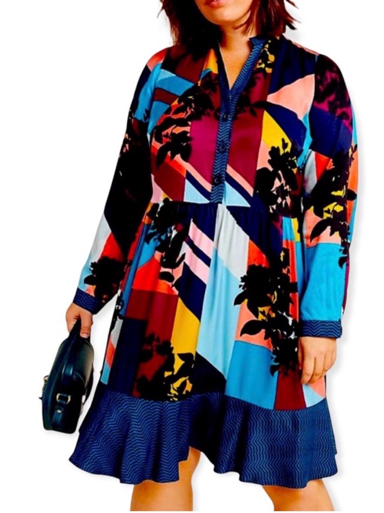 Nwt Anthropologie Maeve Gillian Abstract Dress Size 3x